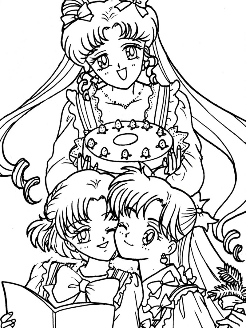 tranh tô màu thủy thủ mặt trăng 30