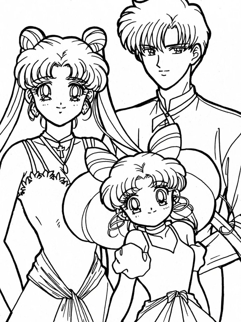 tranh tô màu thủy thủ mặt trăng 31