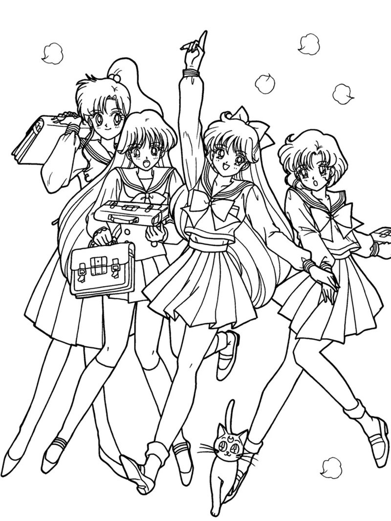 tranh tô màu thủy thủ mặt trăng 33