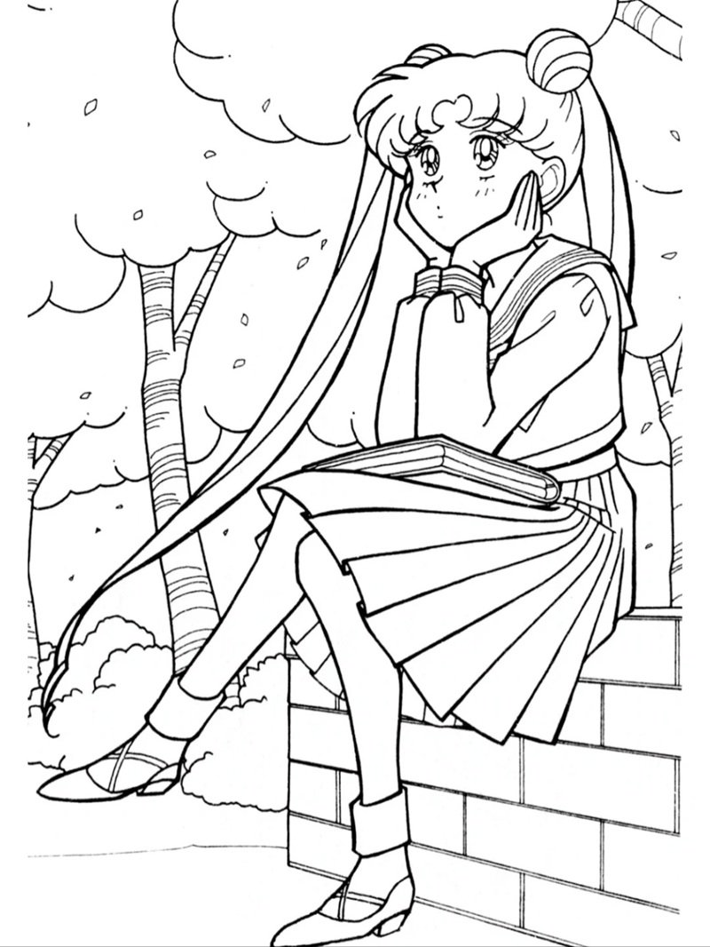 tranh tô màu thủy thủ mặt trăng 34