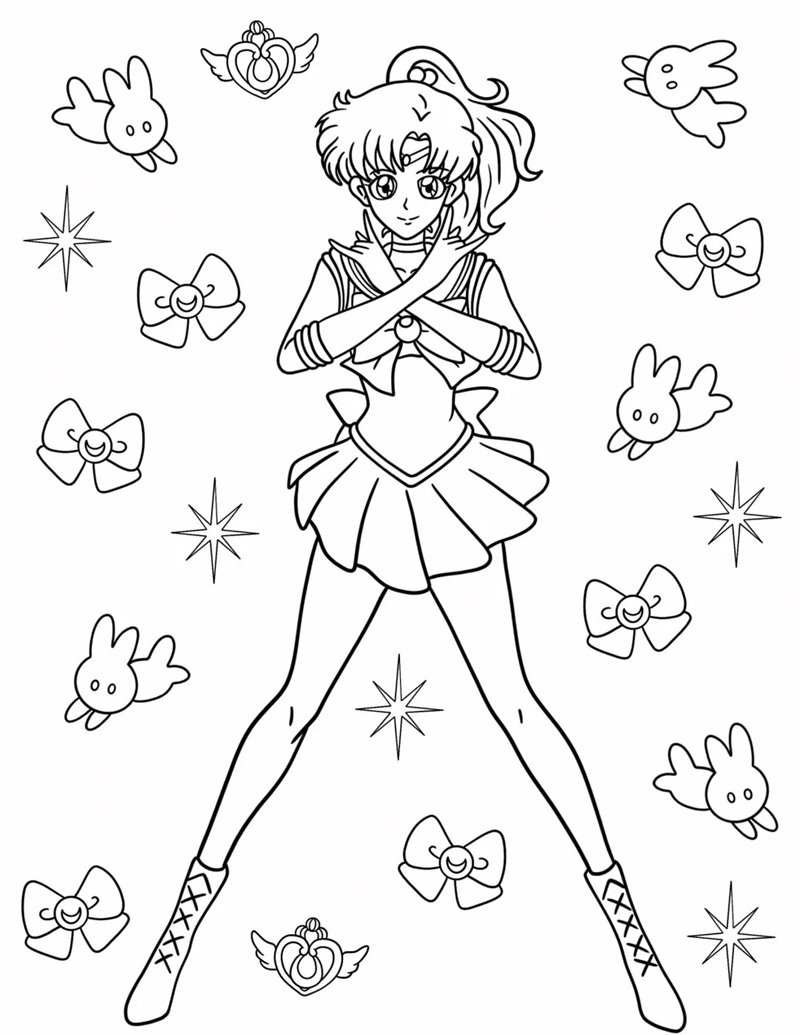 tranh tô màu thủy thủ mặt trăng 38