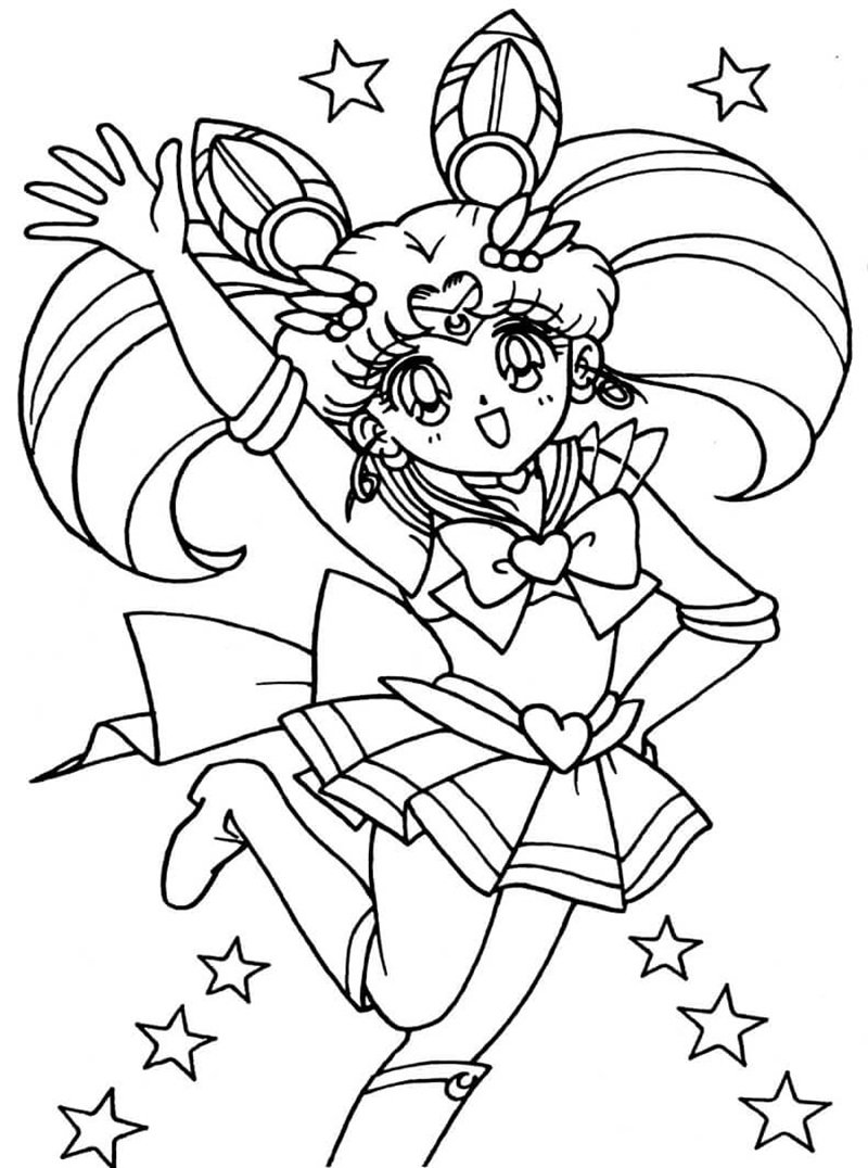 tranh tô màu thủy thủ mặt trăng 7