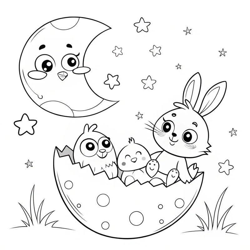 tranh tô màu trứng 17