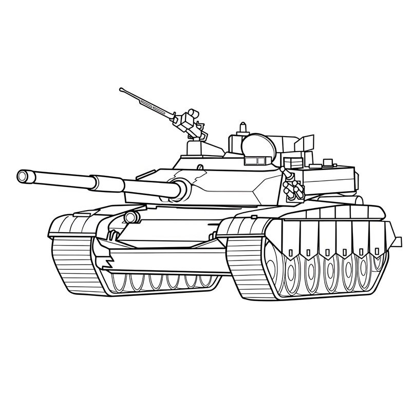 tranh tô màu xe tăng 17