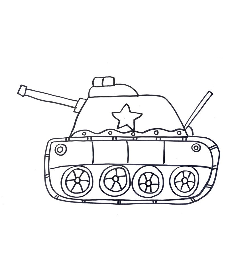 tranh tô màu xe tăng 18