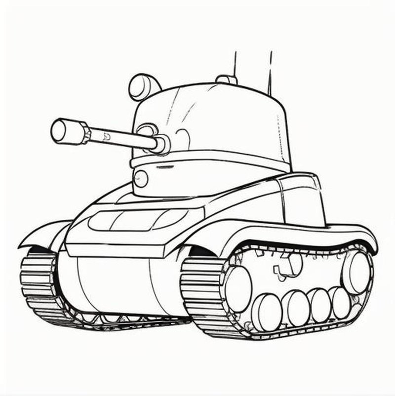 tranh tô màu xe tăng 21