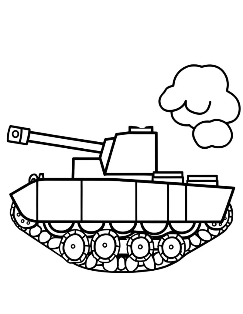 tranh tô màu xe tăng 23