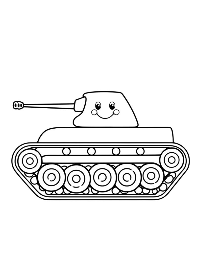 tranh tô màu xe tăng 24