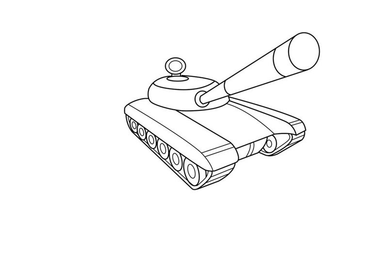 tranh tô màu xe tăng 4