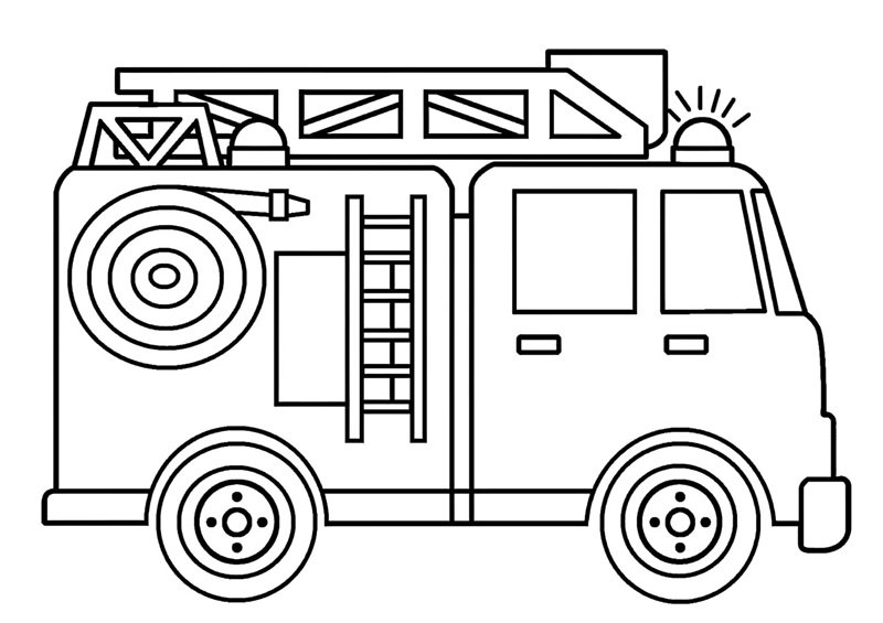 xe cứu hỏa tô màu 16