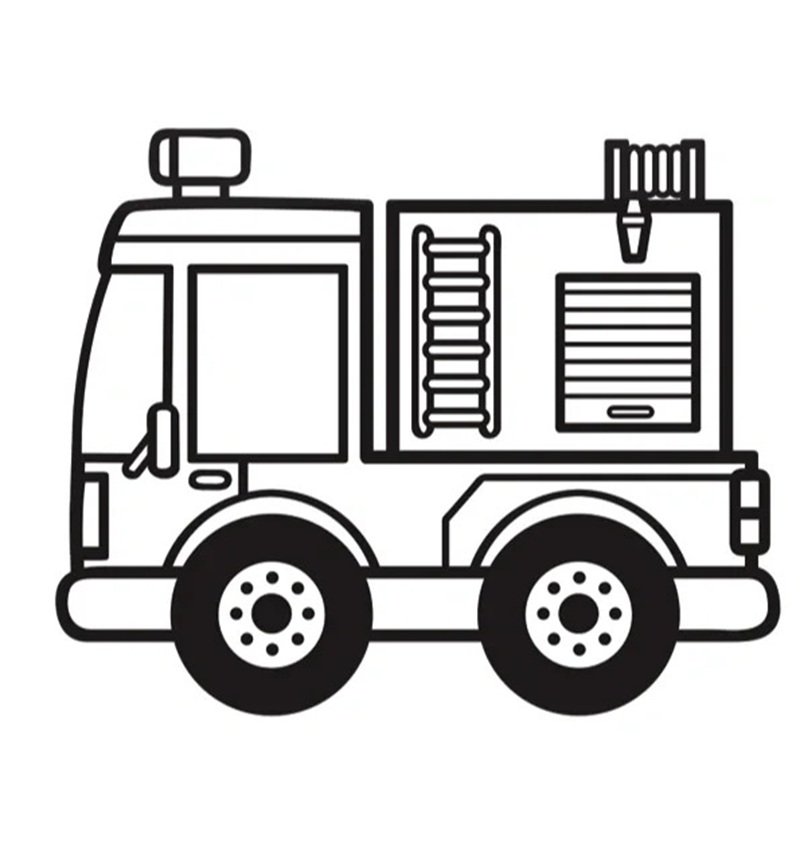 xe cứu hỏa tô màu 2