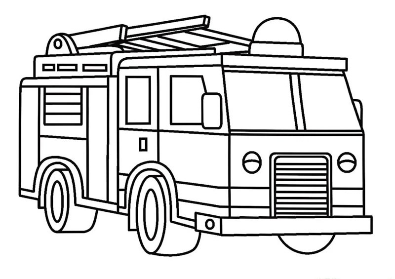 xe cứu hỏa tô màu 21