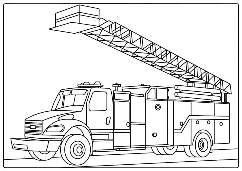 xe cứu hỏa tô màu 22
