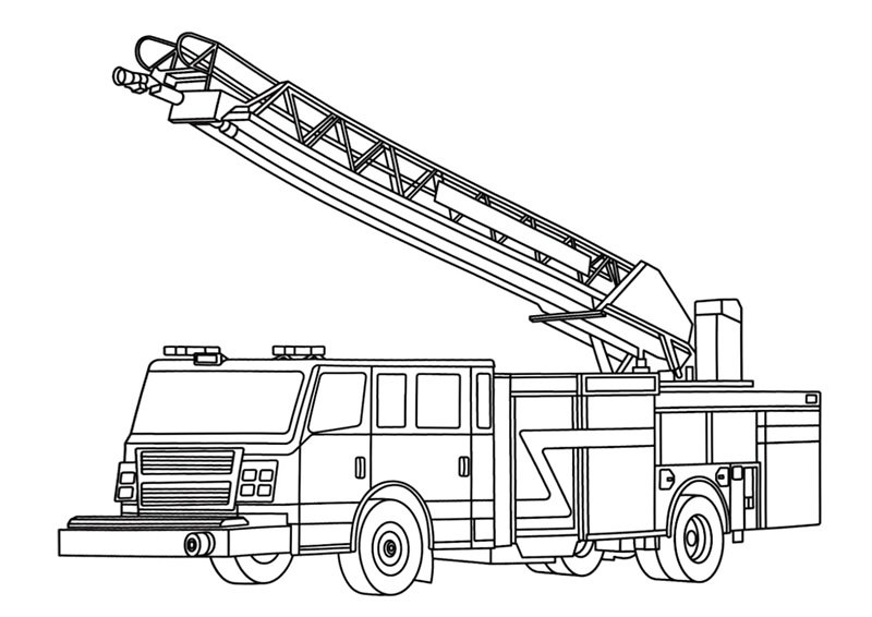 xe cứu hỏa tô màu 23