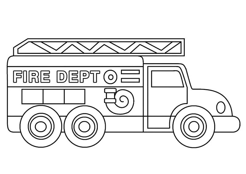 xe cứu hỏa tô màu 25