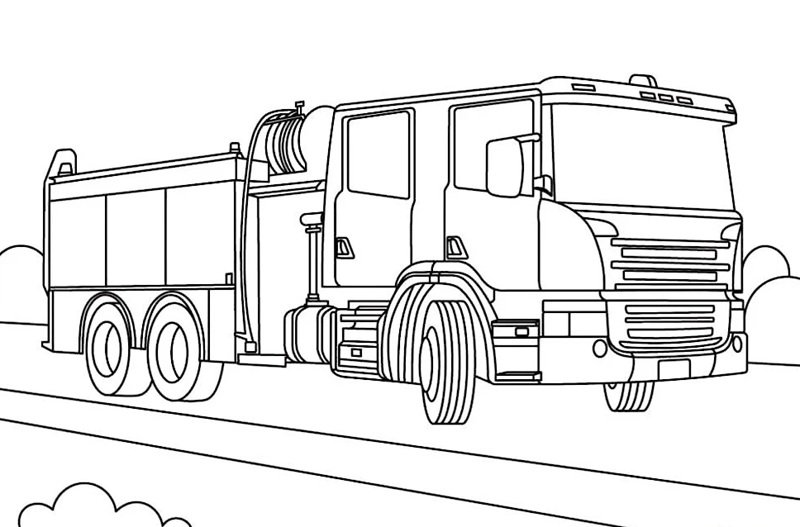 xe cứu hỏa tô màu 26