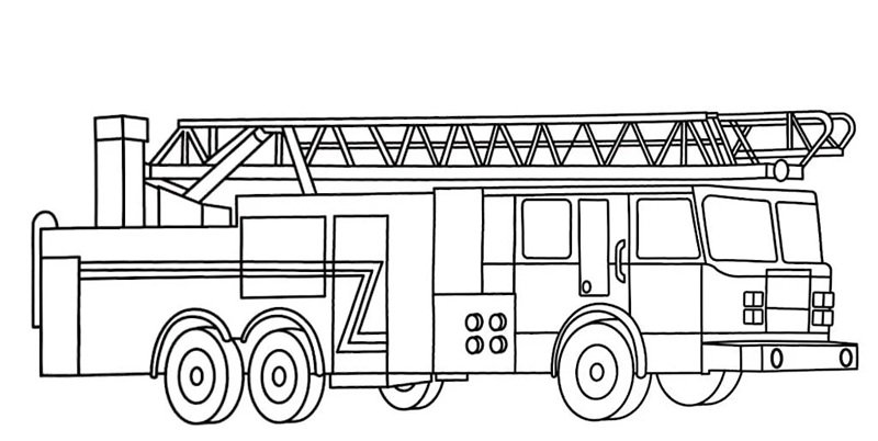 xe cứu hỏa tô màu 28