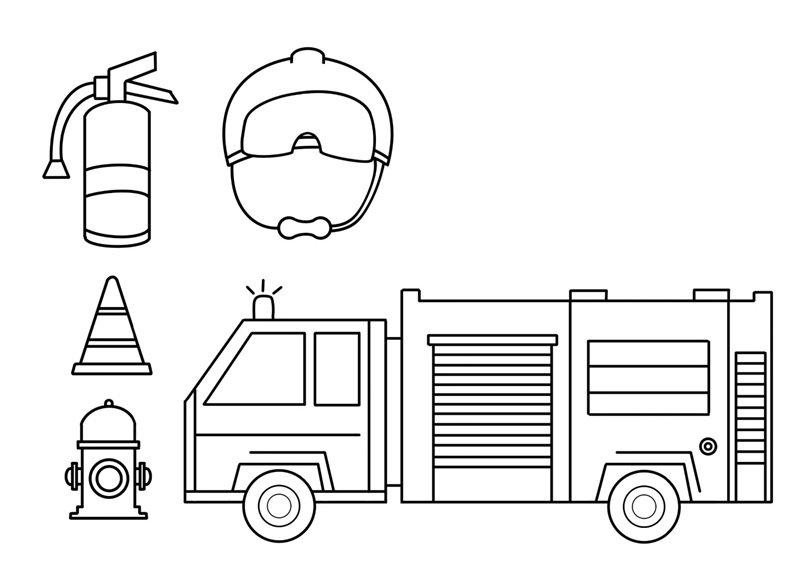 xe cứu hỏa tô màu 31