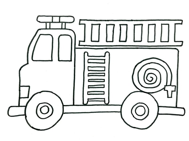 xe cứu hỏa tô màu 37