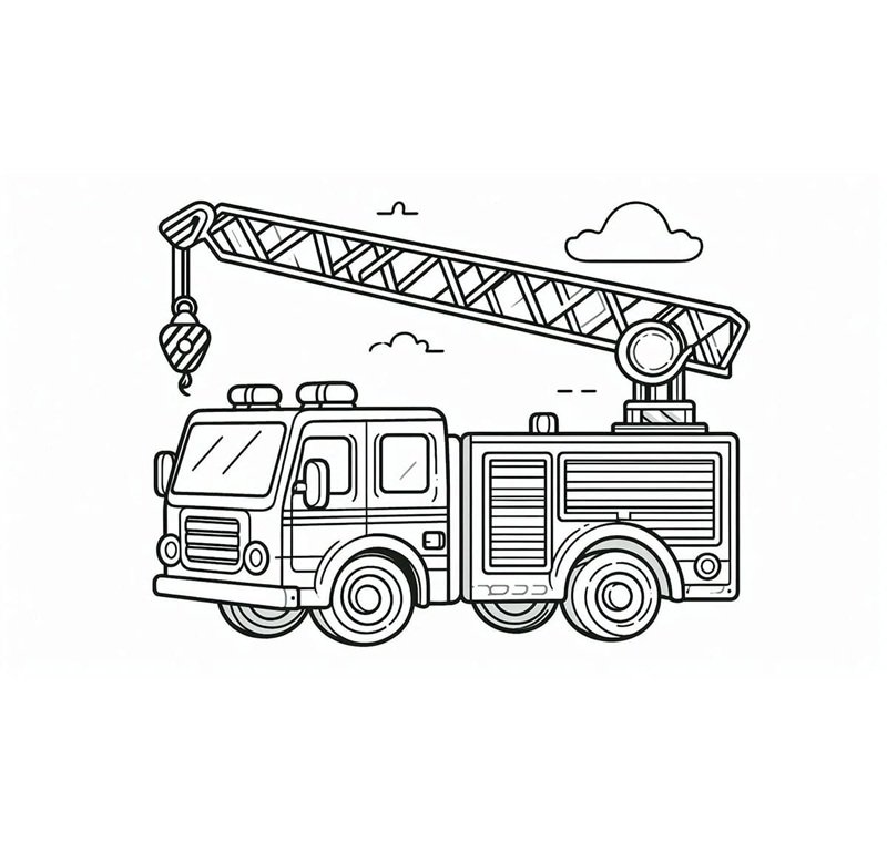 xe cứu hỏa tô màu 4