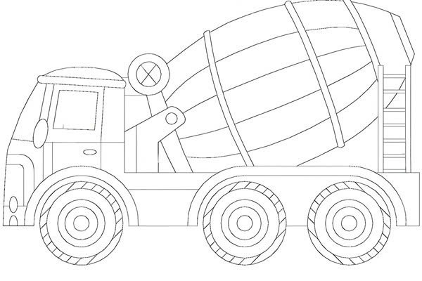 xe trộn bê tông tô màu 18