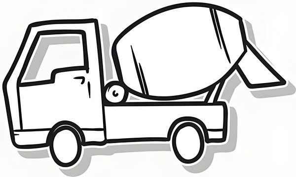 xe trộn bê tông tô màu 20