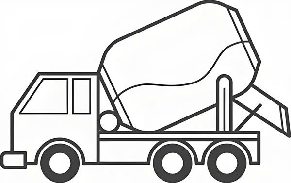 xe trộn bê tông tô màu 23