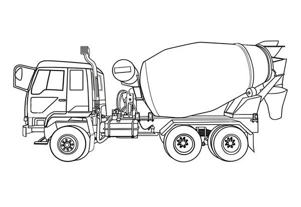 xe trộn bê tông tô màu 24