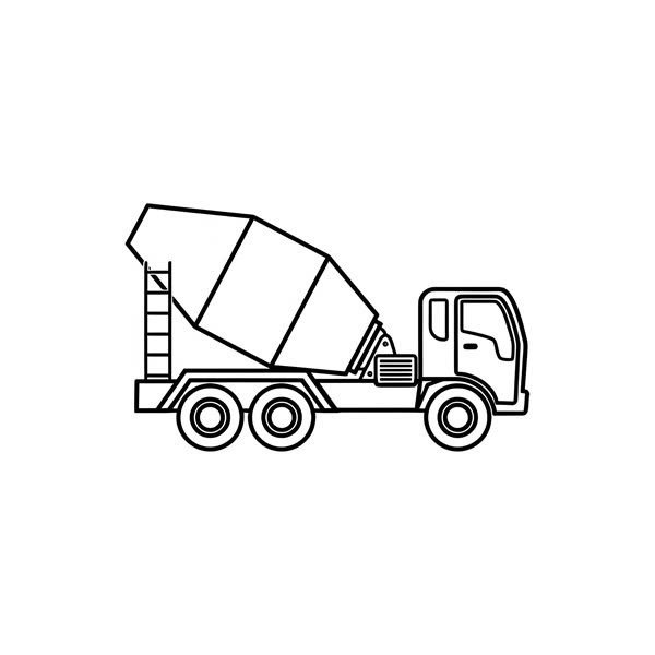 xe trộn bê tông tô màu 26