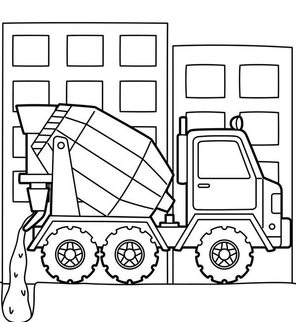 xe trộn bê tông tô màu 3