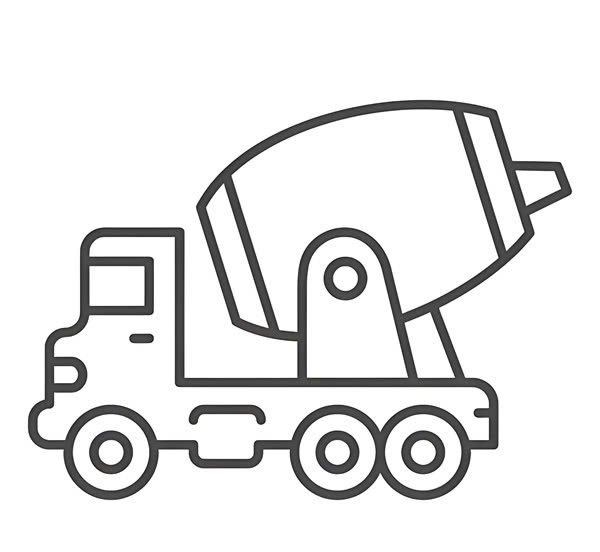 xe trộn bê tông tô màu 30