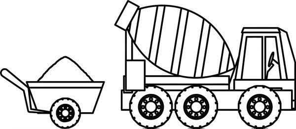 xe trộn bê tông tô màu 33