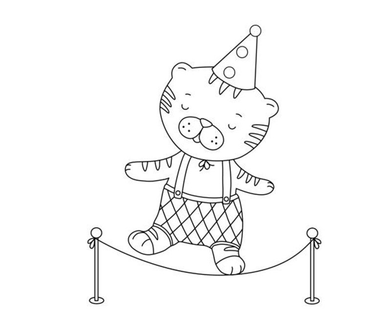 con hổ tô màu 11