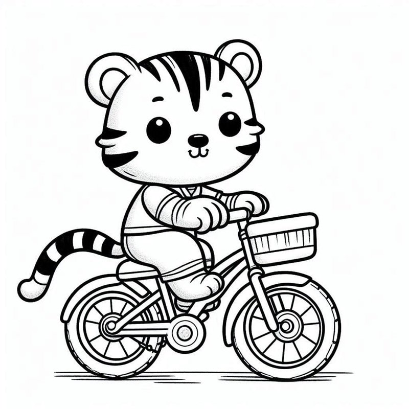 con hổ tô màu 18