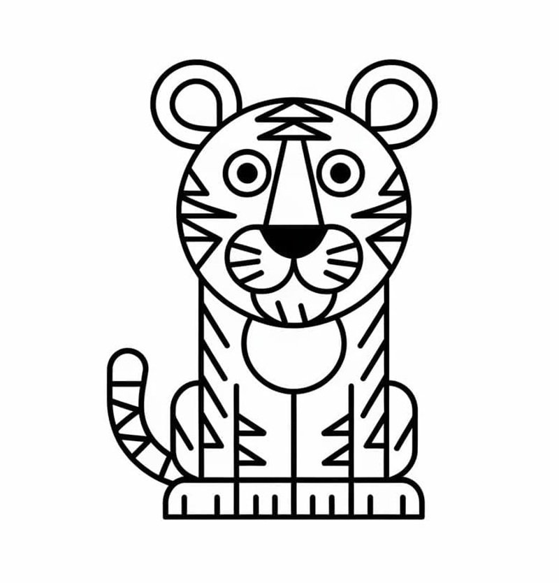 con hổ tô màu 22