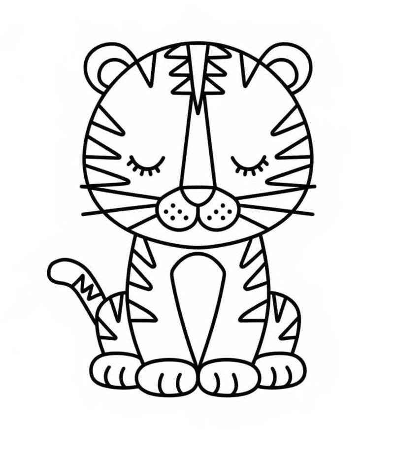 con hổ tô màu 23