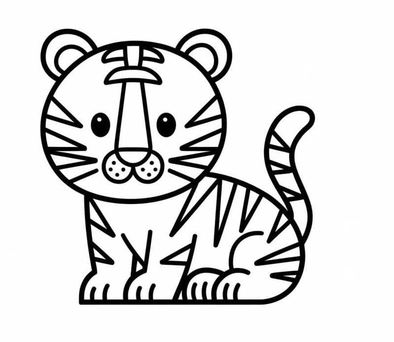 con hổ tô màu 24