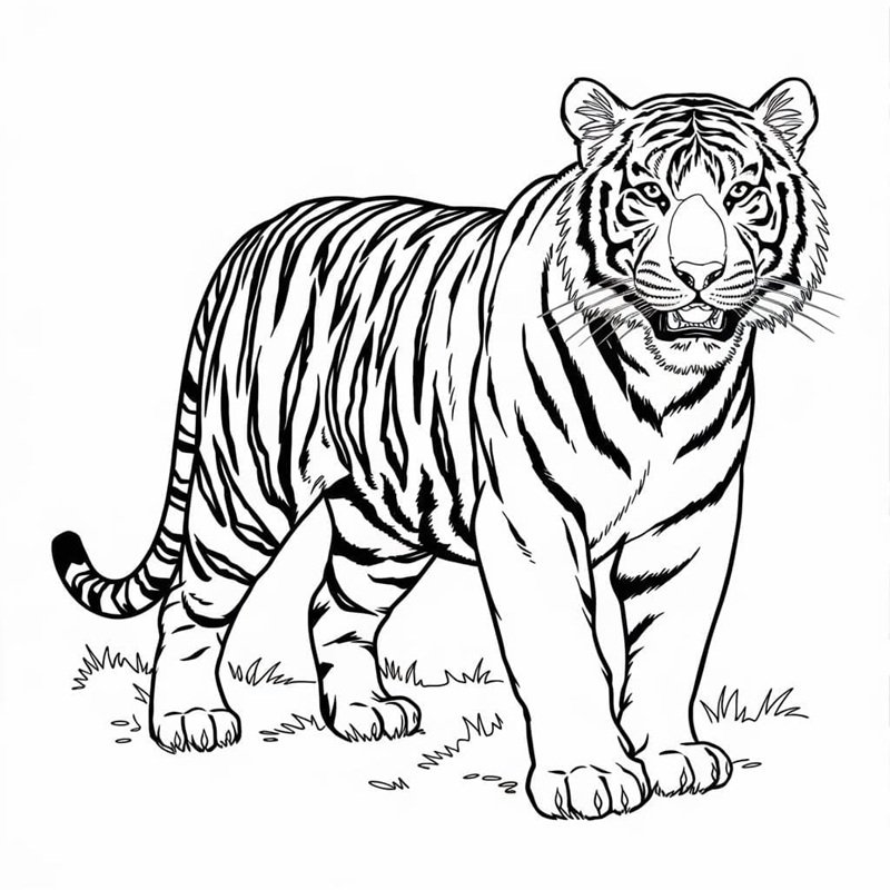 con hổ tô màu 26