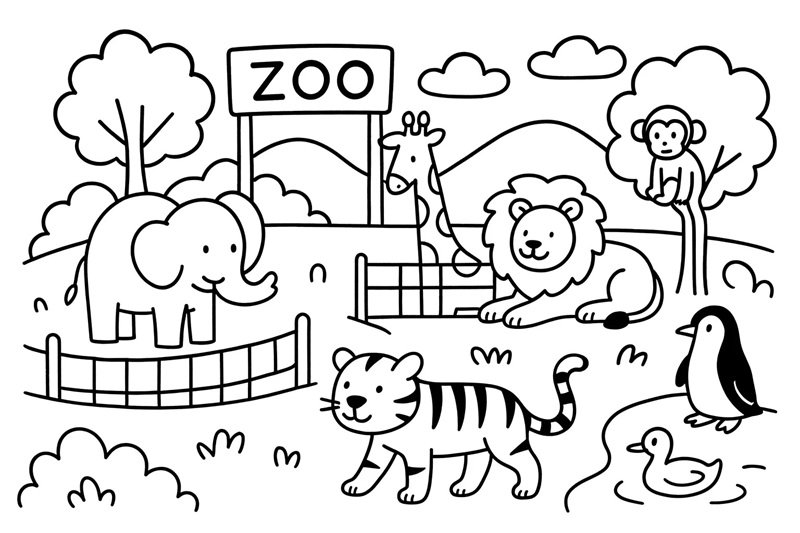 con hổ tô màu 28