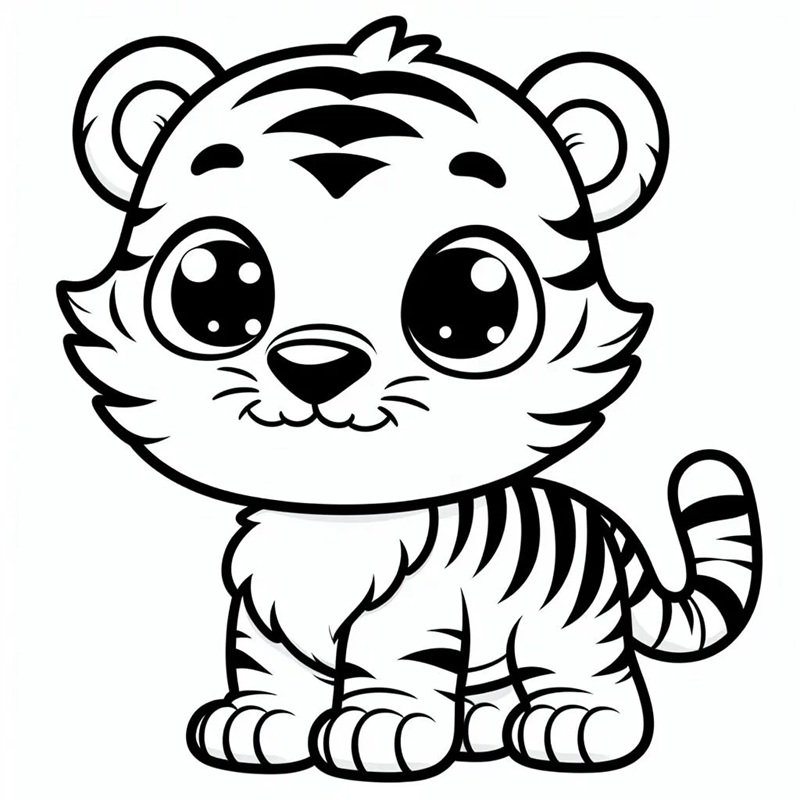 con hổ tô màu 31
