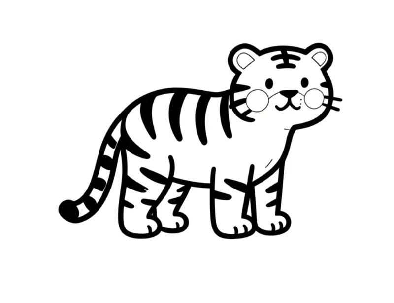 con hổ tô màu 34