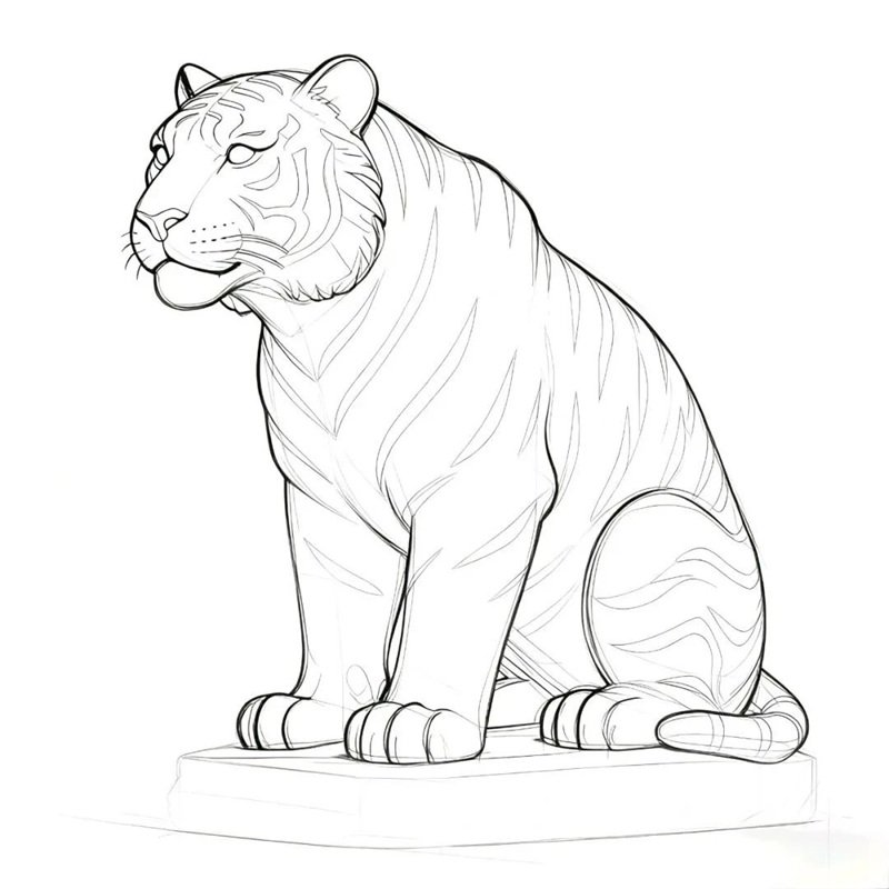 con hổ tô màu 36