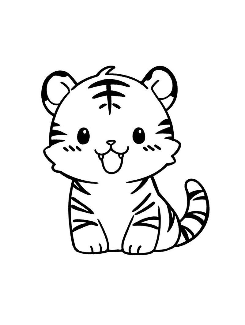 con hổ tô màu 37