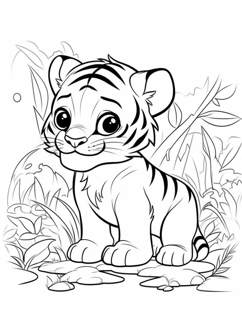 con hổ tô màu 39