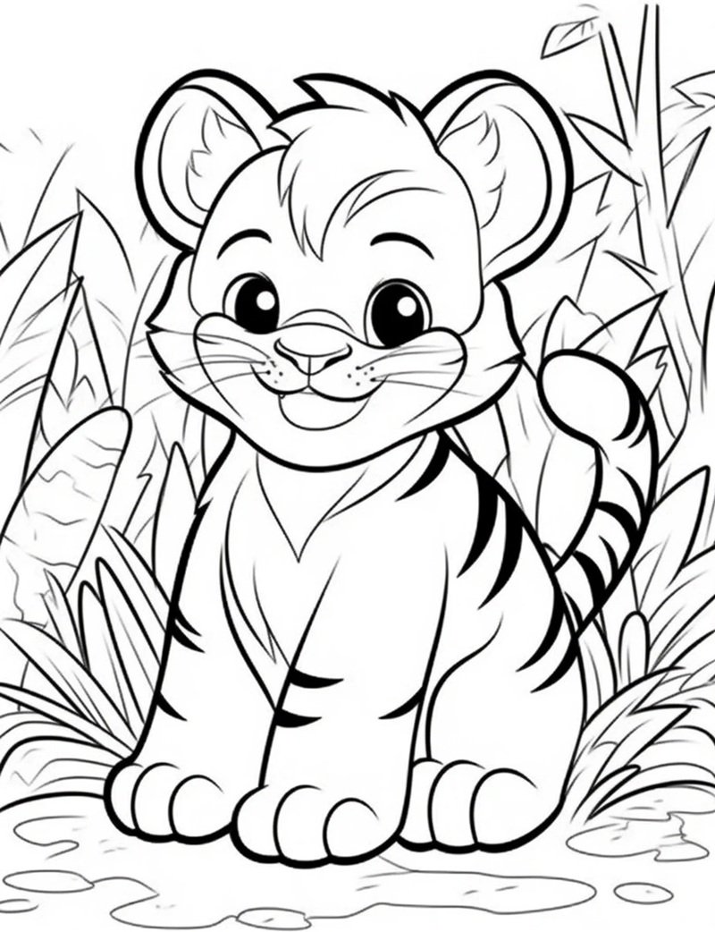 con hổ tô màu 40