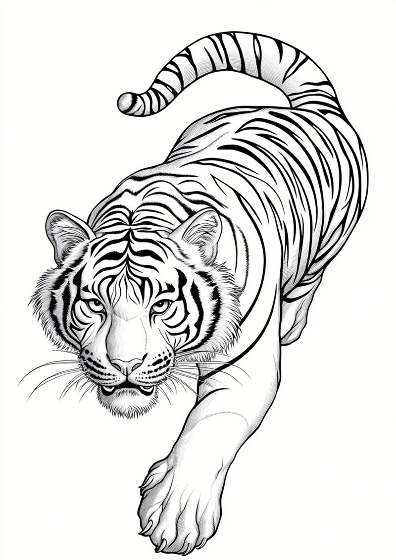 con hổ tô màu 41