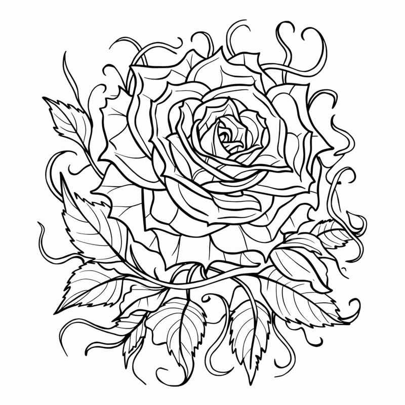 hoa hồng tô màu 11