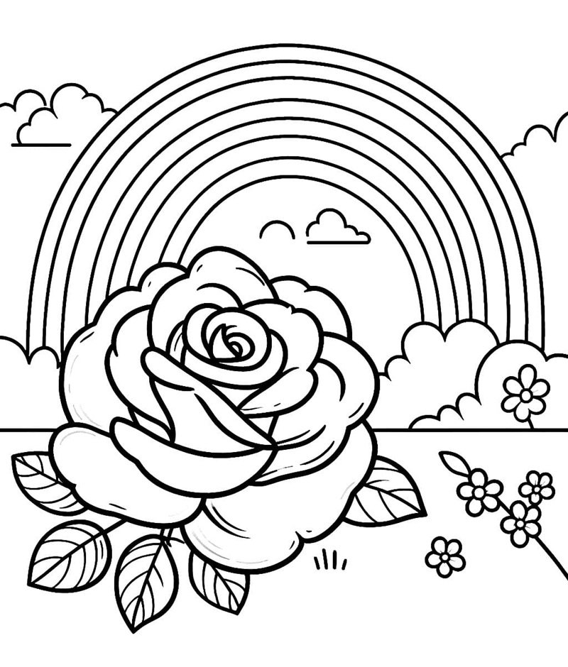 hoa hồng tô màu 15