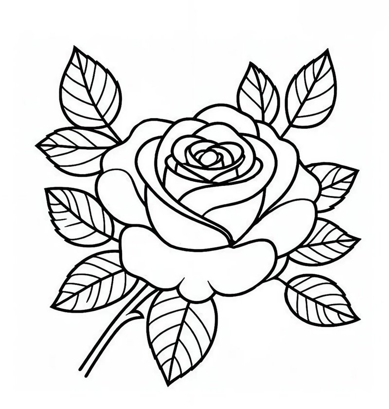 hoa hồng tô màu 2