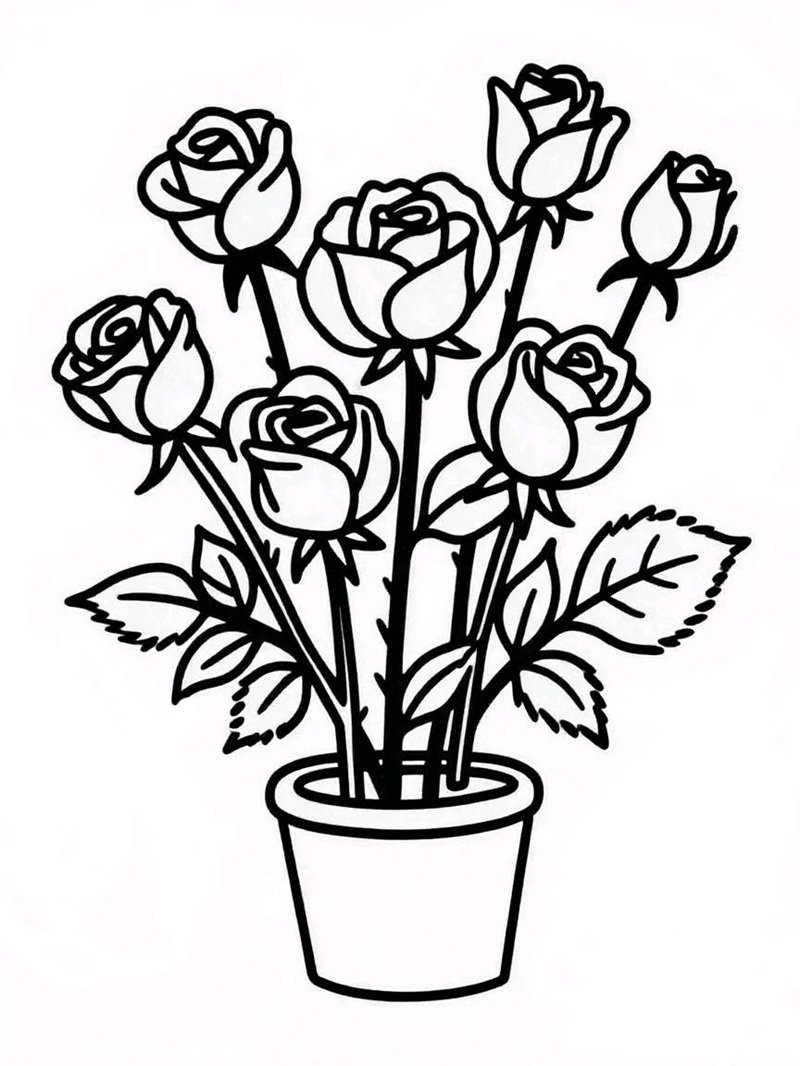 hoa hồng tô màu 23